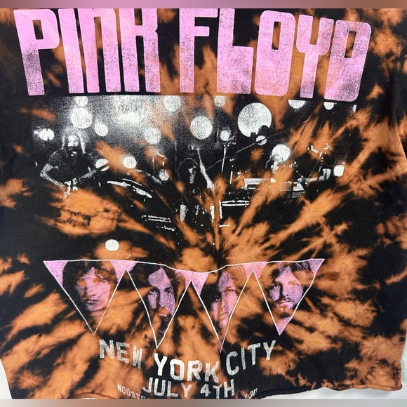 Pink Floyd Graphic Brown and Black Tie-Dye Tee size Large - Picture 4 of 6